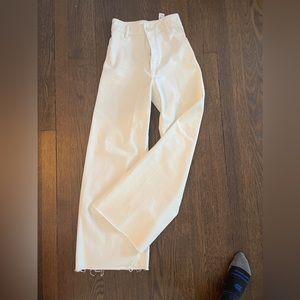 Zara High Rise Marine Straight Pocket Jeans